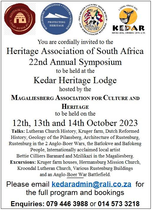 HASA's 22nd Annual Symposium 1214 October 2023 The Heritage Portal